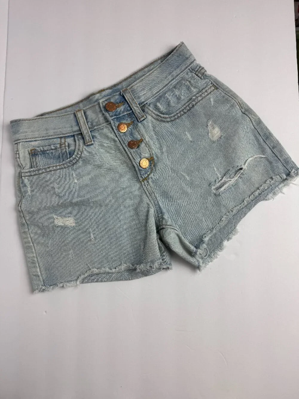 Old Navy Blue Distressed Denim Shorts Girl Size 12